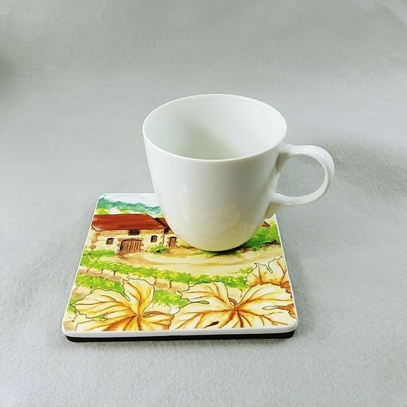 Trivet Tile Fitz & Floyd Del Vino Italian Vineyard Scene 6" - Picture 2 of 9